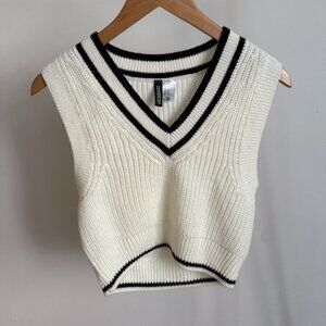 CROP H&M KNIT VEST S/XS